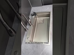 সম্পূর্ণ সম্পূর্ণ সেট জলপ্রপাত রান্নাঘর সিঙ্ক স্টেইনলেস স্টীল সিঙ্ক বড় একক বাটি ডিশ র্যাক Unde সঙ্গে