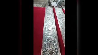 প্রাচীন কাচের দরজার হাতল, চাইনিজ খোদাই করা অ্যালুমিনিয়াম প্লেট হ্যান্ডেল, হোটেলের দরজা খোদাই করা লোগো হ্যান্ডেল, করবেন
