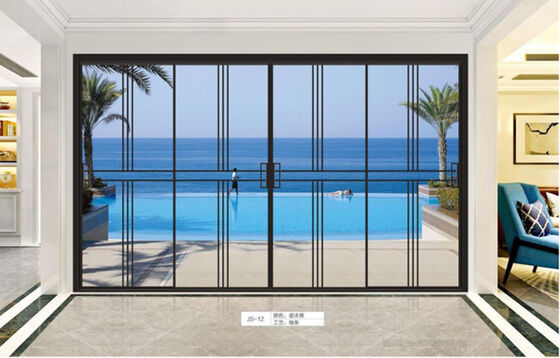 Design Panoramic Modern Ultra-thin Ultra-narrow Aluminum Alloy Frame Interior Living Room Rolling Pull Door Mall Garage Garden