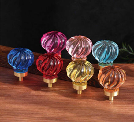 GRH Cabinet Brass Handles Transparent Champagne Gold Crystal Handles Creative Bedroom Wardrobe Dressing Table Drawer Knobs