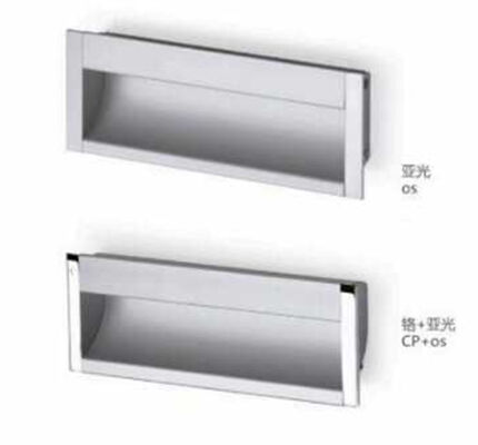 Modern Zinc Alloy Tatami Handle Invisible Concealed Draw Hand Hidden Platform Bed Cabinet Embedded for Bedroom Living Room