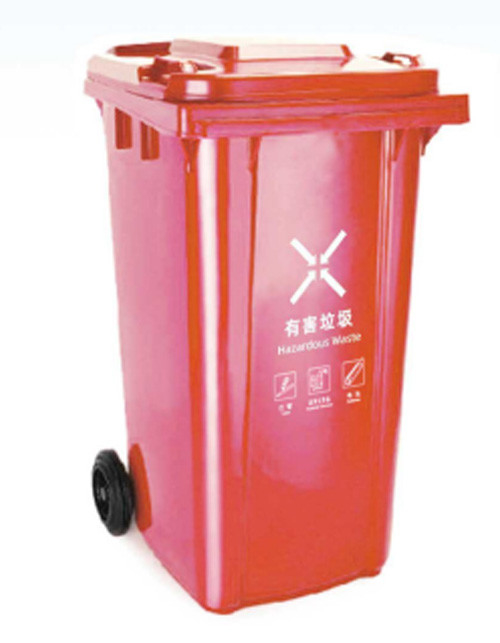 প্রস্তুতকারক 120l 240l 360l 660l 1100l বহিরঙ্গন বড় প্লাস্টিকের চাকার আবর্জনা / আবর্জনা ক্যান / বিক্রয়ের জন্য আবর্জনা বিন