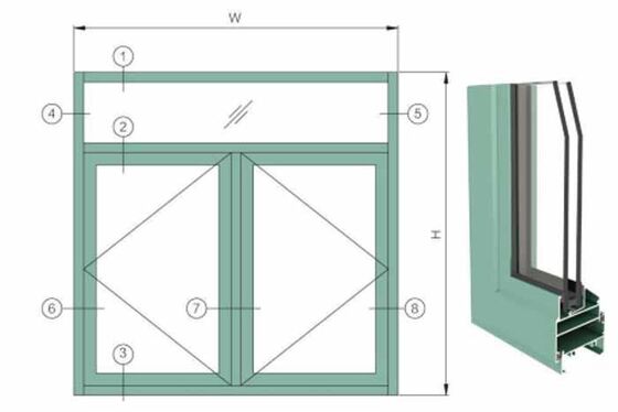 অস্ট্রেলিয়ান স্ট্যান্ডার্ডস কন্টেইনার হাউস মেলবোর্ন ডাবল গ্লেজড উইন্ডোজ অ্যালুমিনিয়াম স্লাইডিং উইন্ডোজ